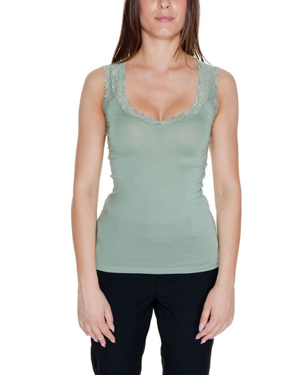 Vero Moda Green Viscose Tank Tops
