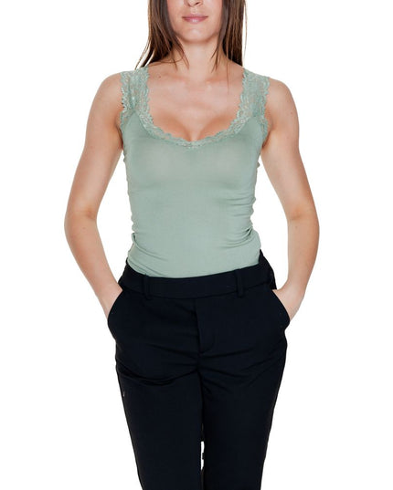 Vero Moda Green Viscose Tank Tops