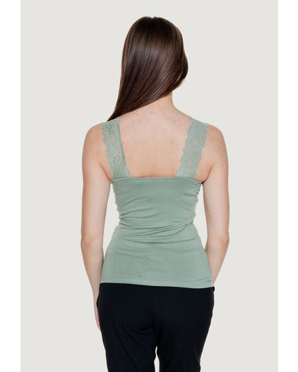 Vero Moda Green Viscose Tank Tops