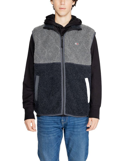 Tommy Hilfiger Jeans Black Recycled Polyester Sleveless Jacket