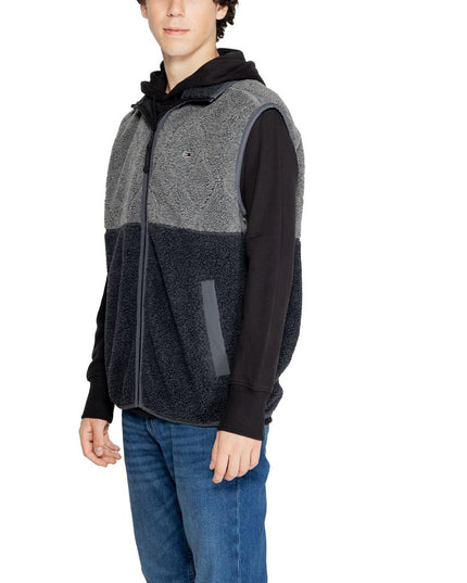 Tommy Hilfiger Jeans Black Recycled Polyester Sleveless Jacket