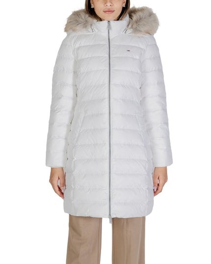 Tommy Hilfiger Jeans White Recycled Polyester Coat