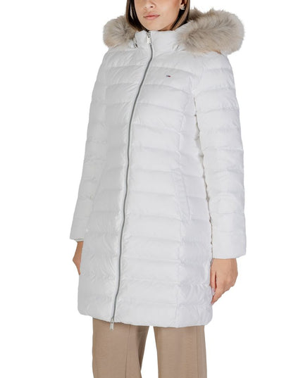 Tommy Hilfiger Jeans White Recycled Polyester Coat