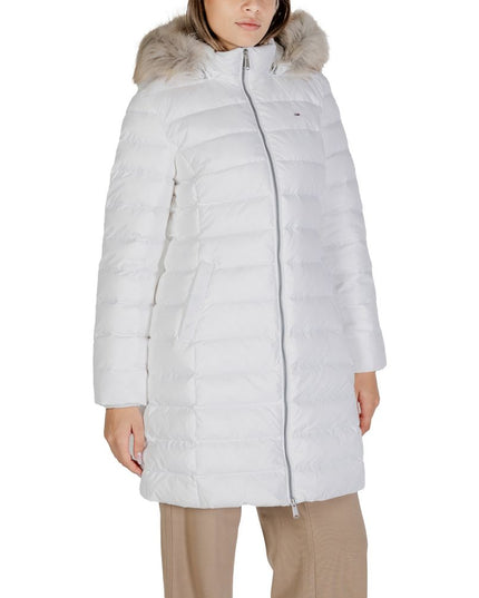 Tommy Hilfiger Jeans White Recycled Polyester Coat