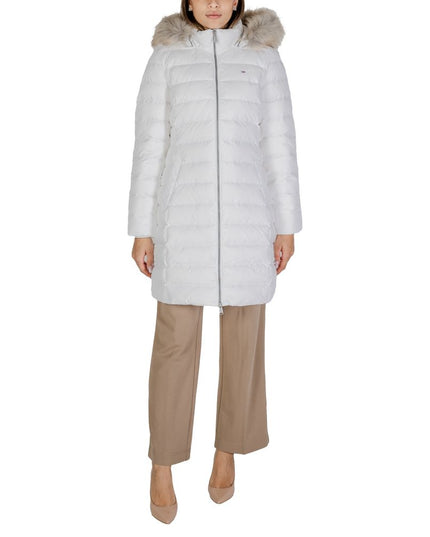 Tommy Hilfiger Jeans White Recycled Polyester Coat