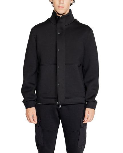 Antony Morato Black Polyester Full-Length Jacket