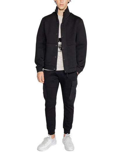 Antony Morato Black Polyester Full-Length Jacket
