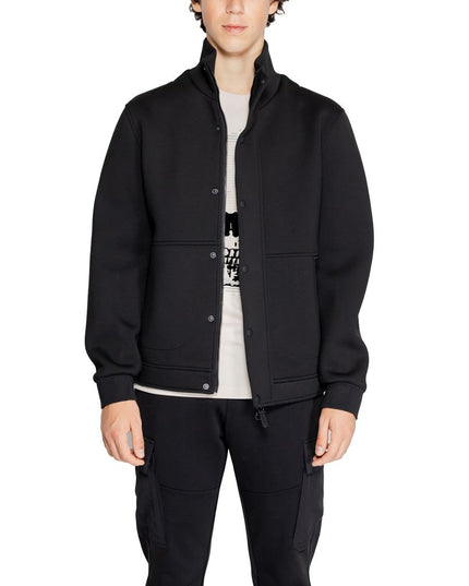 Antony Morato Black Polyester Full-Length Jacket