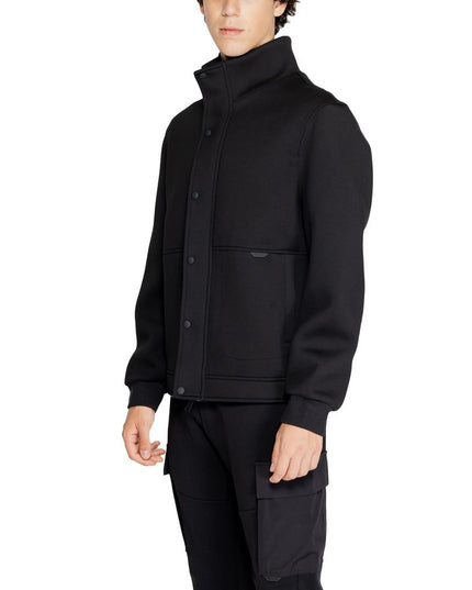 Antony Morato Black Polyester Full-Length Jacket