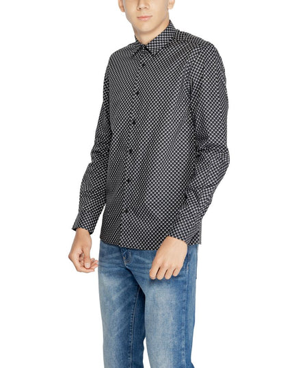 Antony Morato Gray Cotton Pattern Shirt