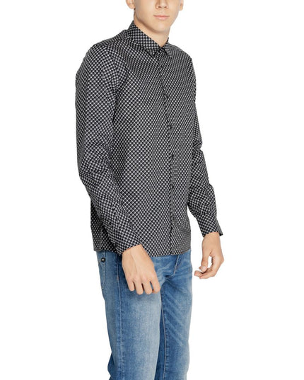 Antony Morato Gray Cotton Pattern Shirt