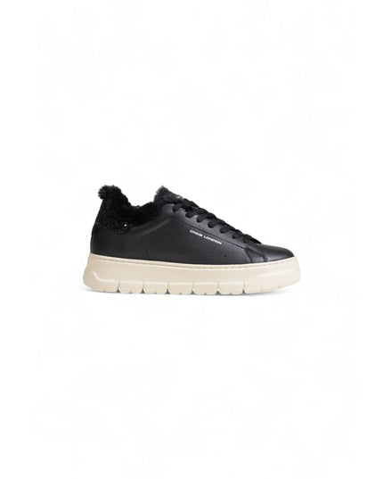 Crime London Black Leather Sneaker