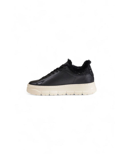Crime London Black Leather Sneaker
