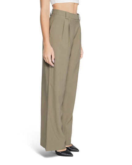Morgan De Toi Green Cotton Casual Pants