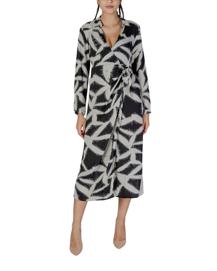 Jacqueline De Yong Black Recycled Polyester Long Dress