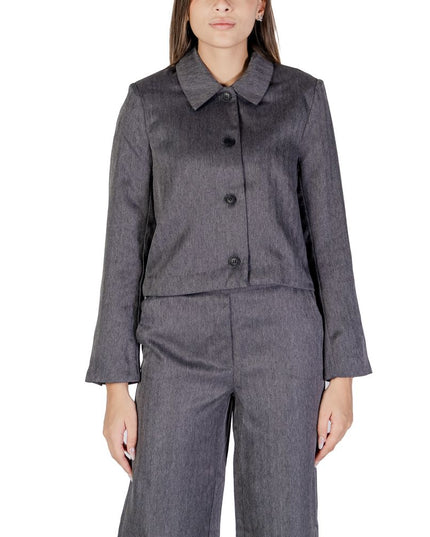 Jacqueline De Yong Gray Polyester Blazer