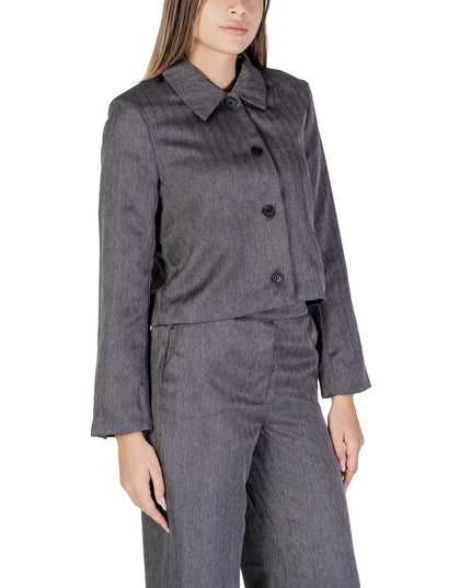 Jacqueline De Yong Gray Polyester Blazer