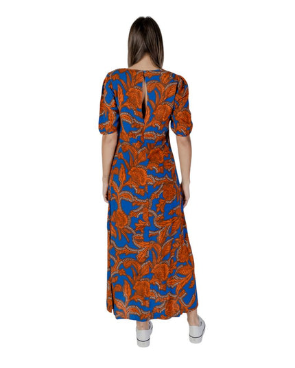 B.Young Blue Viscose Long Dress