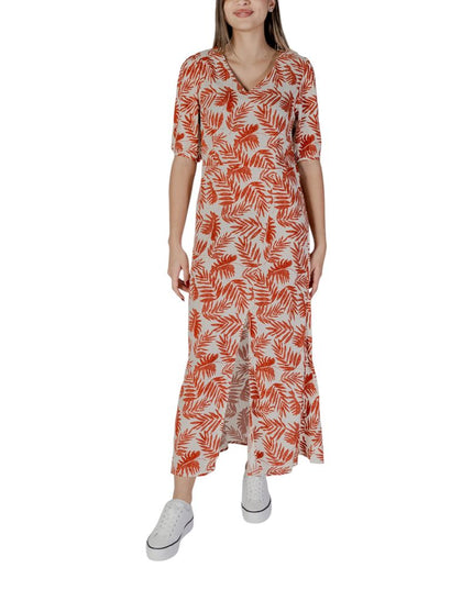 B.Young Red Viscose Long Dress