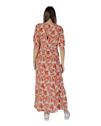 B.Young Red Viscose Long Dress