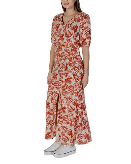 B.Young Red Viscose Long Dress