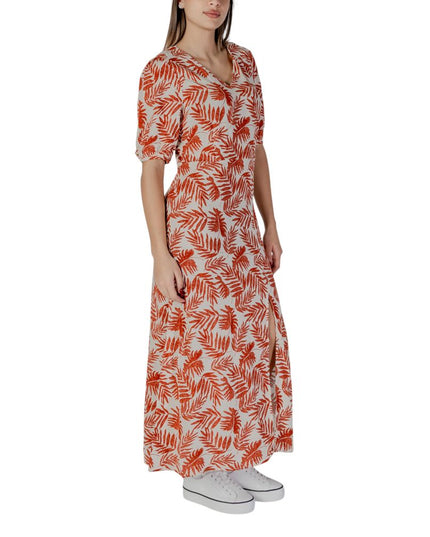 B.Young Red Viscose Long Dress