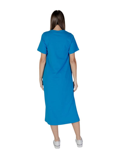 B.Young Blue Cotton Midi Dress