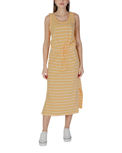 B.Young Yellow Cotton Long Dress