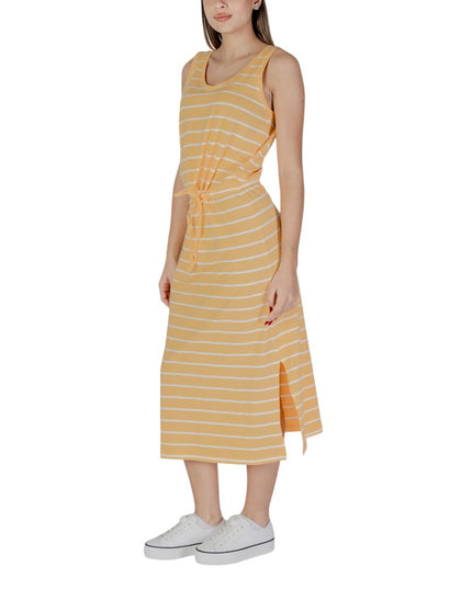 B.Young Yellow Cotton Long Dress