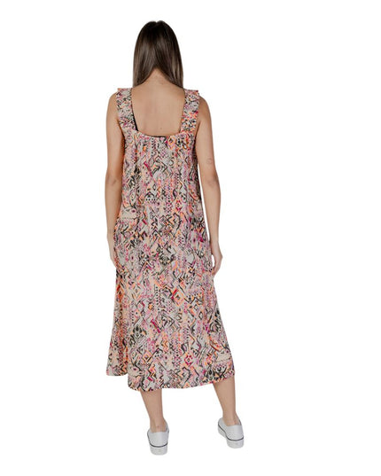 B.Young Multicolor Cotton Long Dress