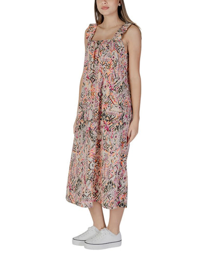 B.Young Multicolor Cotton Long Dress