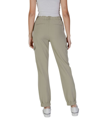B.Young Green Polyester Cargo Pants