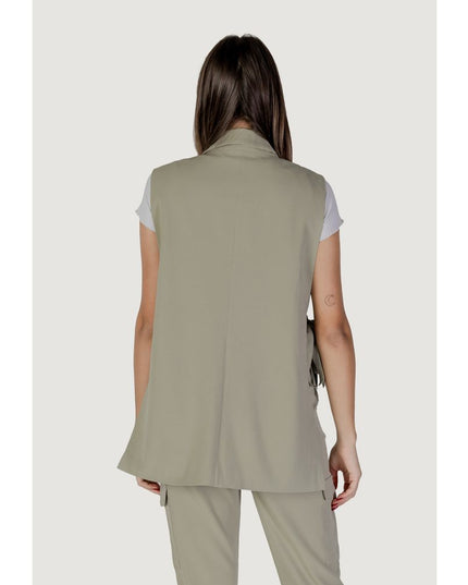 B.Young Green Polyester Waistcoat