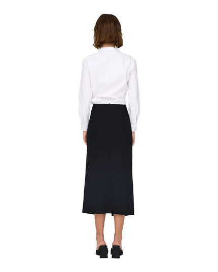 Jacqueline De Yong Gray Polyester Long Skirt