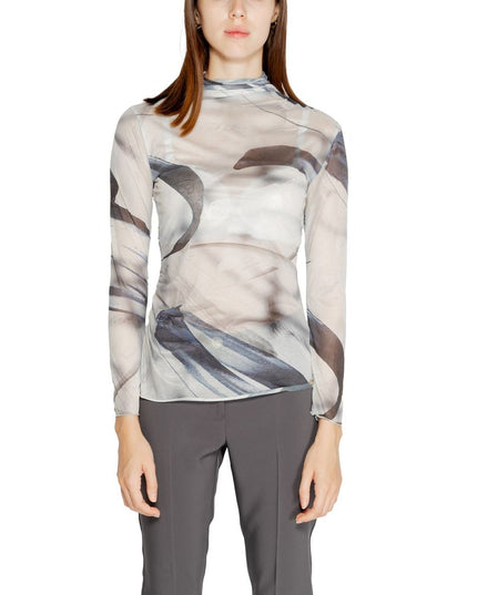 Rinascimento Gray Polyester Long Sleeve T-Shirt