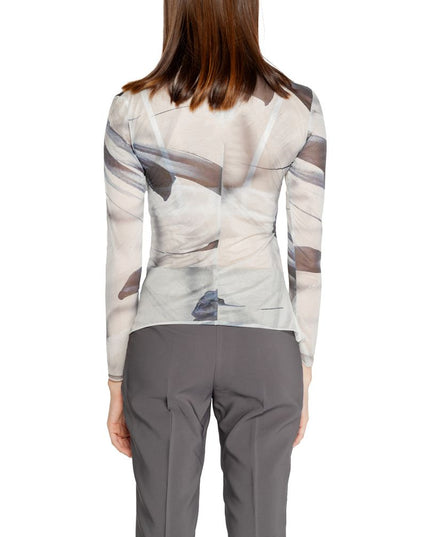 Rinascimento Gray Polyester Long Sleeve T-Shirt