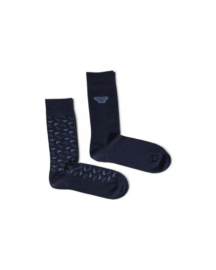 Emporio Armani Underwear Blue Cotton Socks