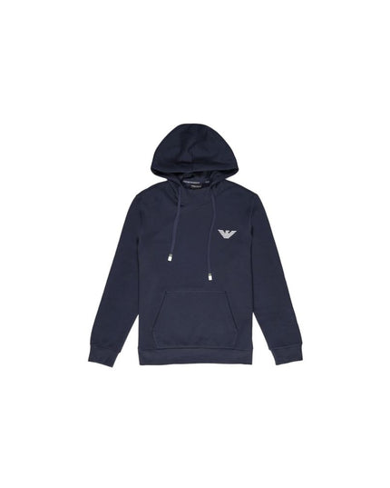 Emporio Armani Underwear Blue Cotton Hoodie