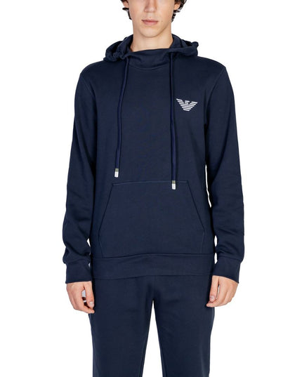 Emporio Armani Underwear Blue Cotton Hoodie