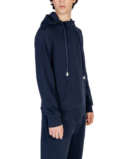 Emporio Armani Underwear Blue Cotton Hoodie