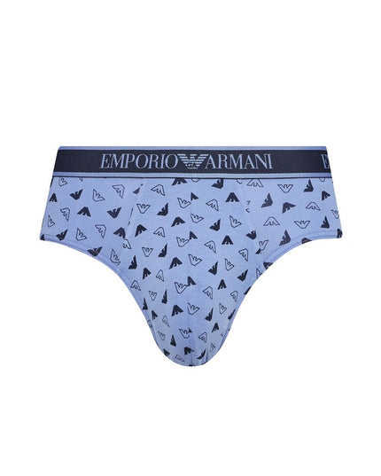 Emporio Armani Underwear Blue Cotton Briefs