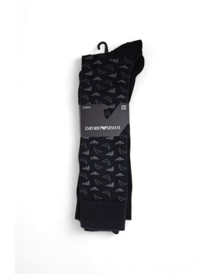 Emporio Armani Underwear Black Cotton Socks