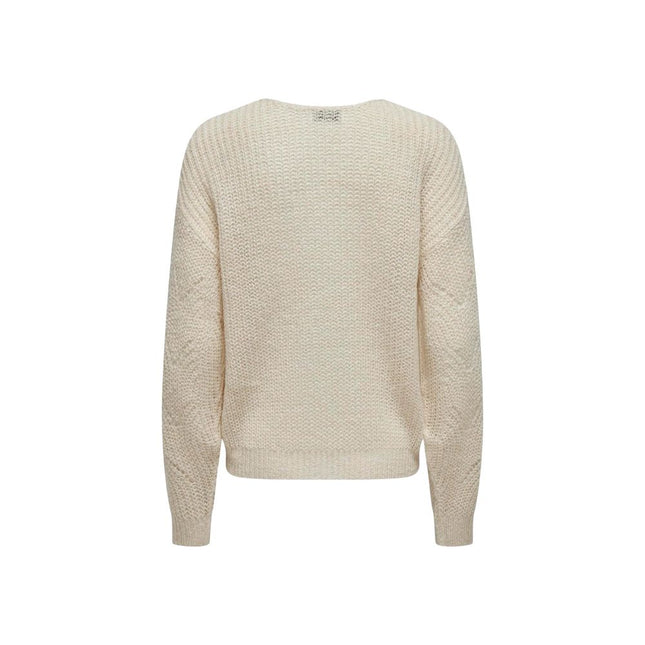 Jacqueline De Yong Cream Marabou Sweatshirt