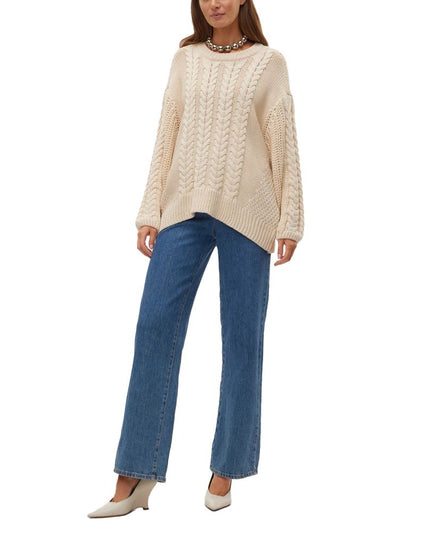 Vero Moda Beige Cotton Sweatshirt