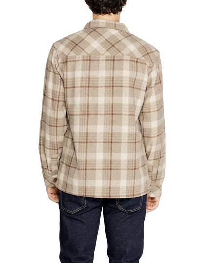 Hamaki-Ho Beige Polyester Pattern Shirt