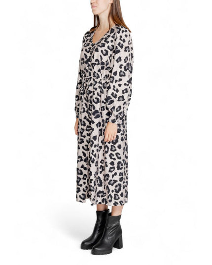 Jacqueline De Yong Gray Viscose Long Dress