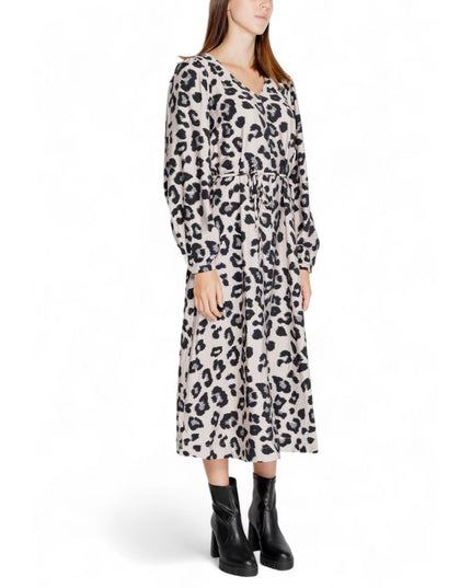 Jacqueline De Yong Gray Viscose Long Dress