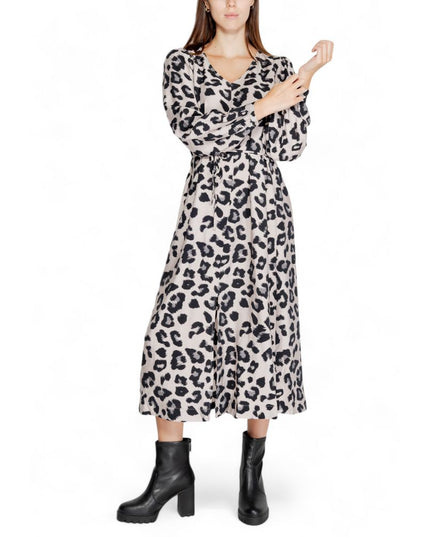 Jacqueline De Yong Gray Viscose Long Dress