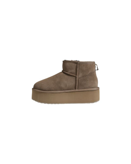 EMU Australia Beige Leather Ankle Boots