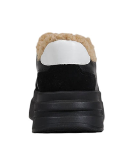 ASH Black And White Leather Platform Sneakers
